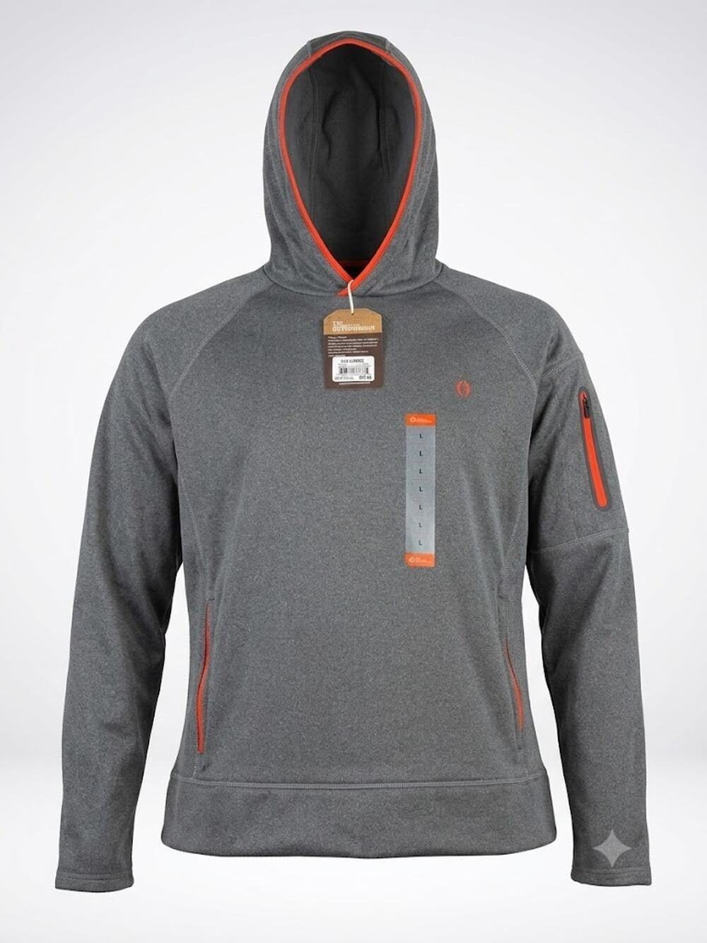 The American Outdoorsman Men Hoodie Sweatshirt Shale Heather Grey L NWT $70